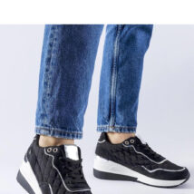 Czarne sneakersy na koturnie Pisignano – Solea