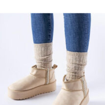 Beżowe śniegowce na platformie Dennison – Solea