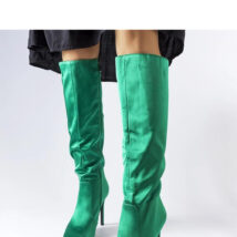 Zielone kozaki na szpilce Marlengo – Solea