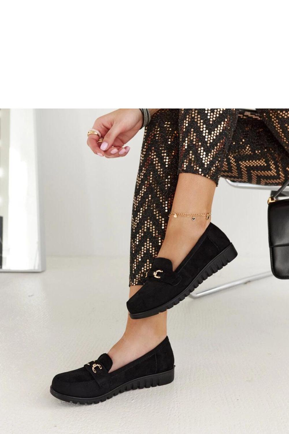 Czarne zamszowe mokasyny Prussia - Solea - obrazek 2