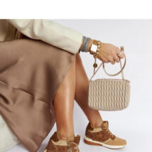 Brązowe sneakersy na koturnie Knoxville – Solea