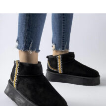 Czarne śniegowce na platformie Scavi – Solea