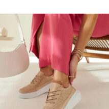 Złote sneakersy na platformie Lori – Solea