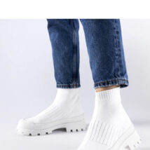 Białe sneakersy z elastyczną cholewką Varden – Solea