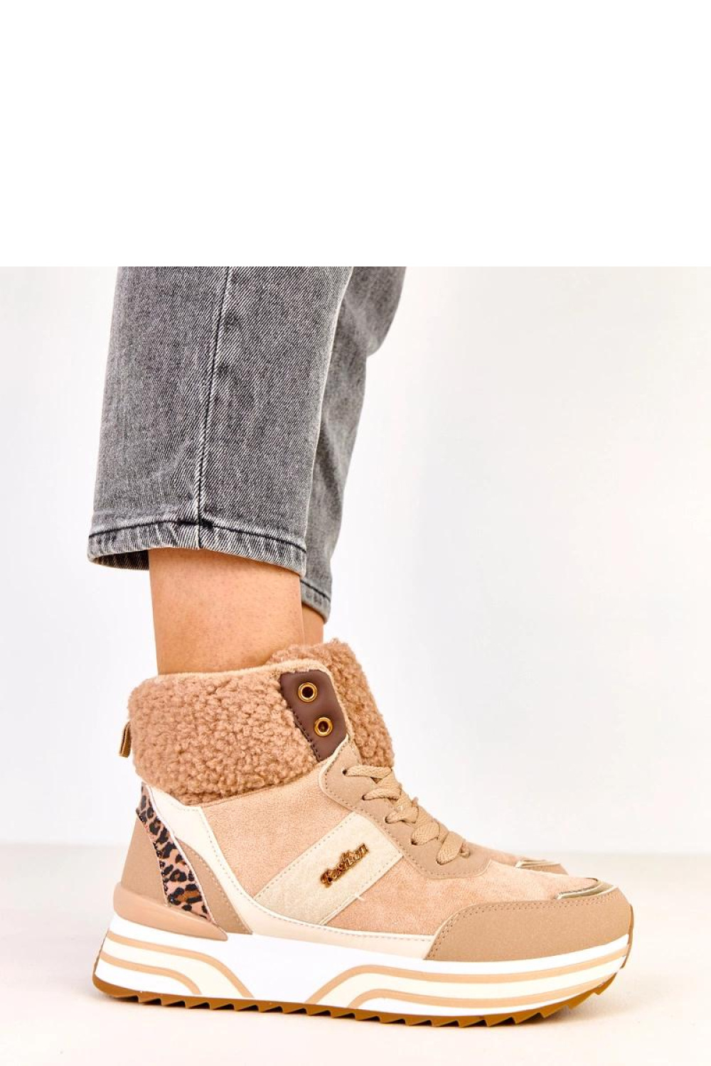 Buty Sportowe Model Mirasen EX5623-3 Dark Beige - Solea - obrazek 2