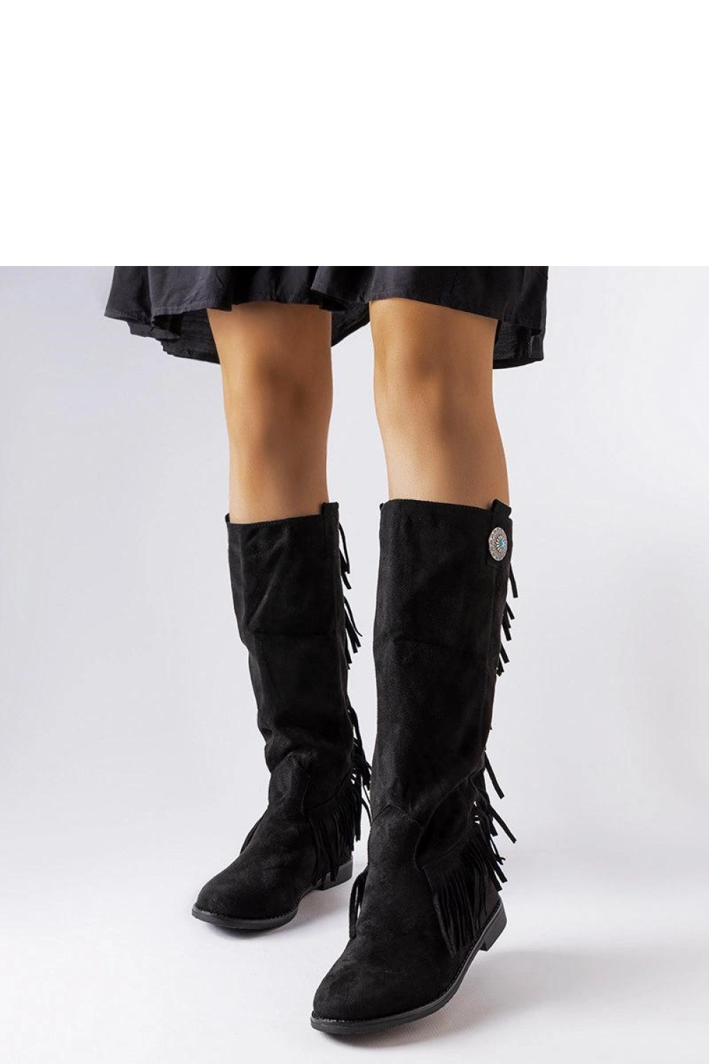 Czarne kozaki na krytej koturnie Lecore - Solea - obrazek 3