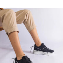 Czarne sneakersy damskie z brokatem Agar – Solea