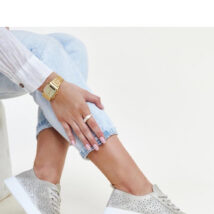 Złote tenisówki eko skóra Whitley – Solea