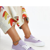 Fioletowe materiałowe trampki Eduarda – Solea