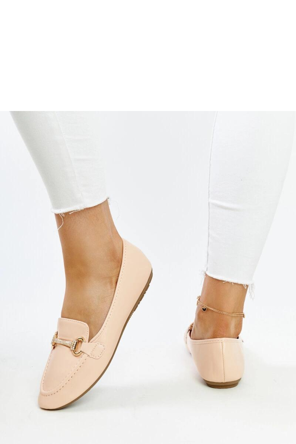 Beżowe mokasyny z ozdobną klamerką Paddy - Solea - obrazek 5