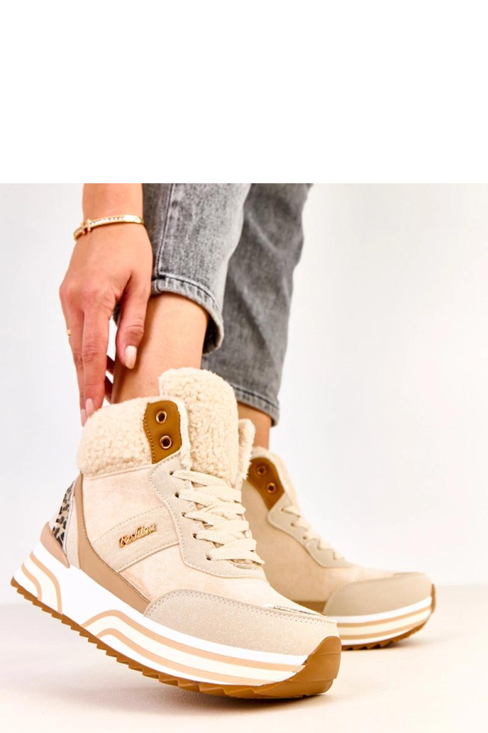 Buty Sportowe Model Mirasen EX5623-2 Beige - Solea - obrazek 3