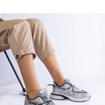 Srebrne damskie sneakersy na masywnej podeszwie Colunga – Solea