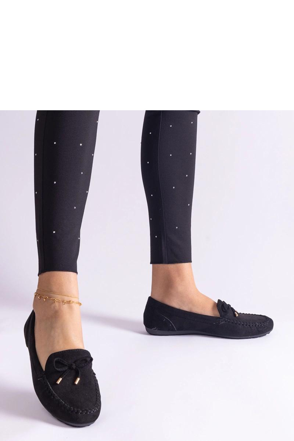 Czarne mokasyny z kokardką Treja - Solea - obrazek 3