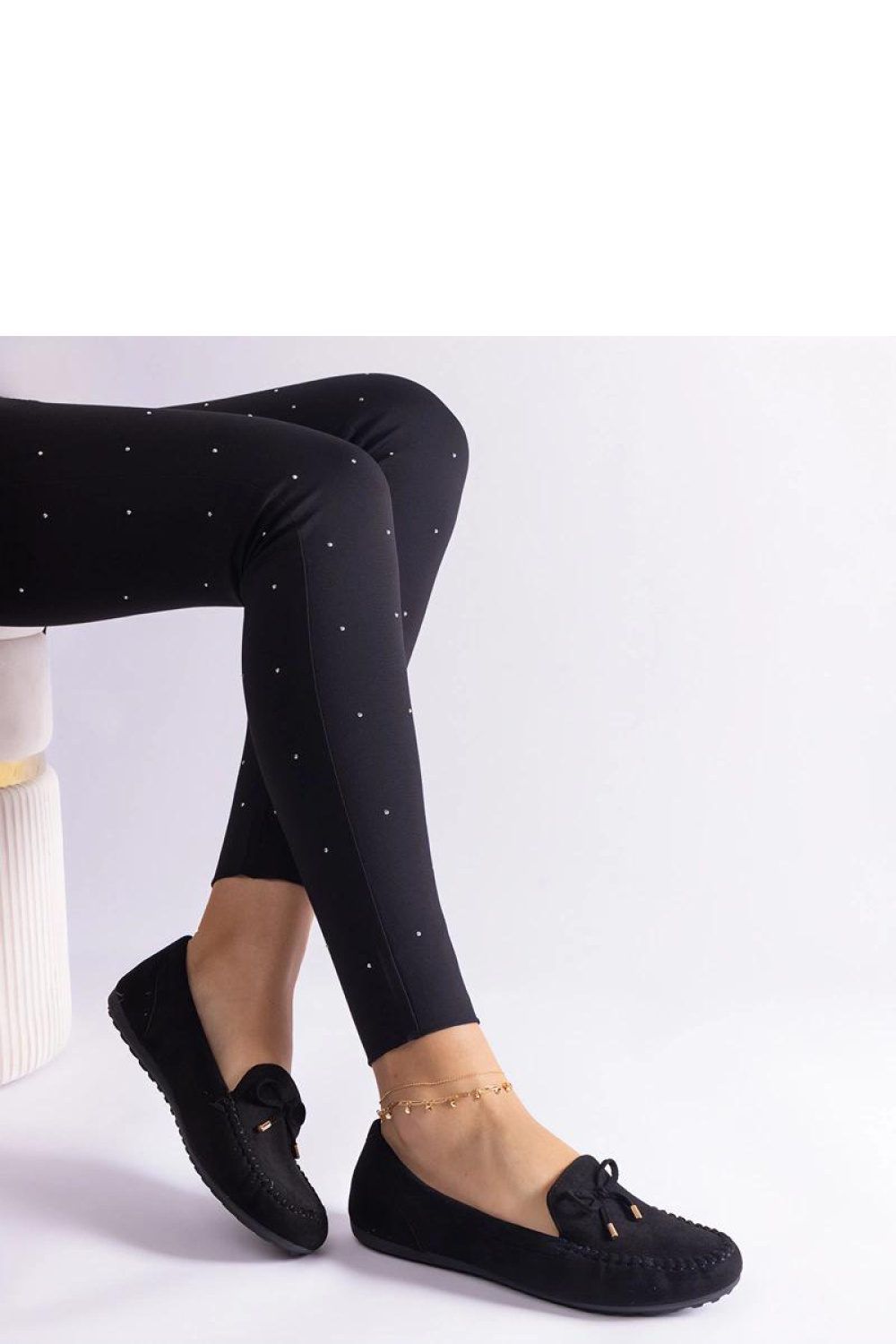 Czarne mokasyny z kokardką Treja - Solea - obrazek 4