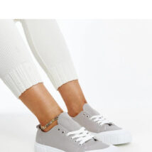 Szare materiałowe trampki Eduarda – Solea