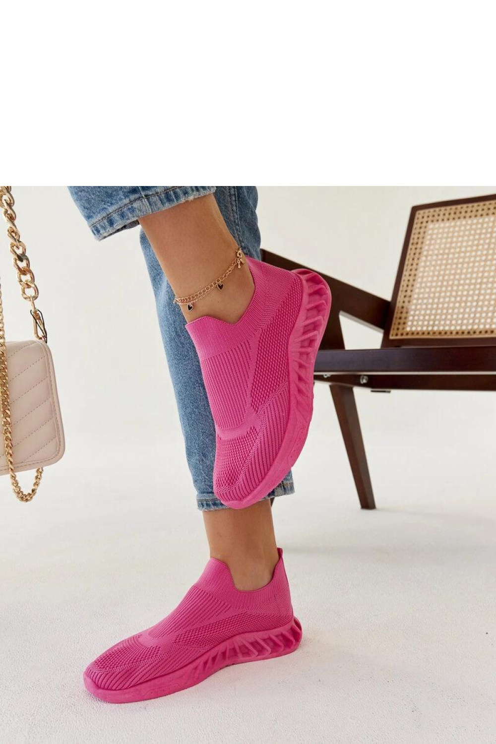 Ciemnoróżowe sneakersy sportowe Neda - Solea - obrazek 2