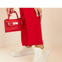 Srebrne trampki na platformie Lori – Solea