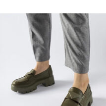 Zielone mokasyny na masywnej podeszwie Eligio – Solea