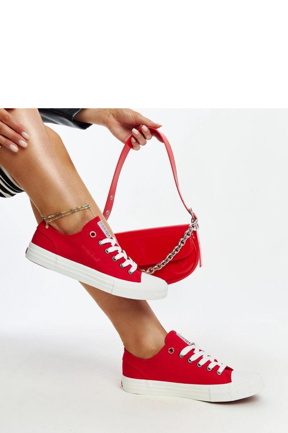 Czerwone damskie trampki CROSS JEANS - Solea - obrazek 3
