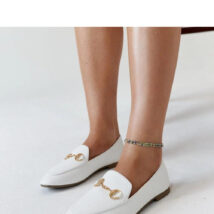 Białe mokasyny z klamerką Erminia – Solea