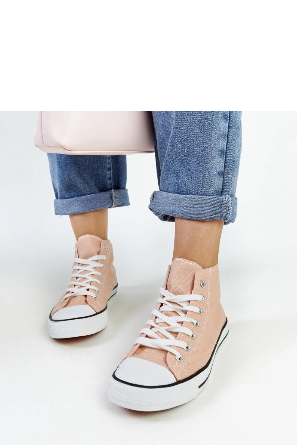 Jasnoróżowe wysokie trampki Eliska - Solea - obrazek 3