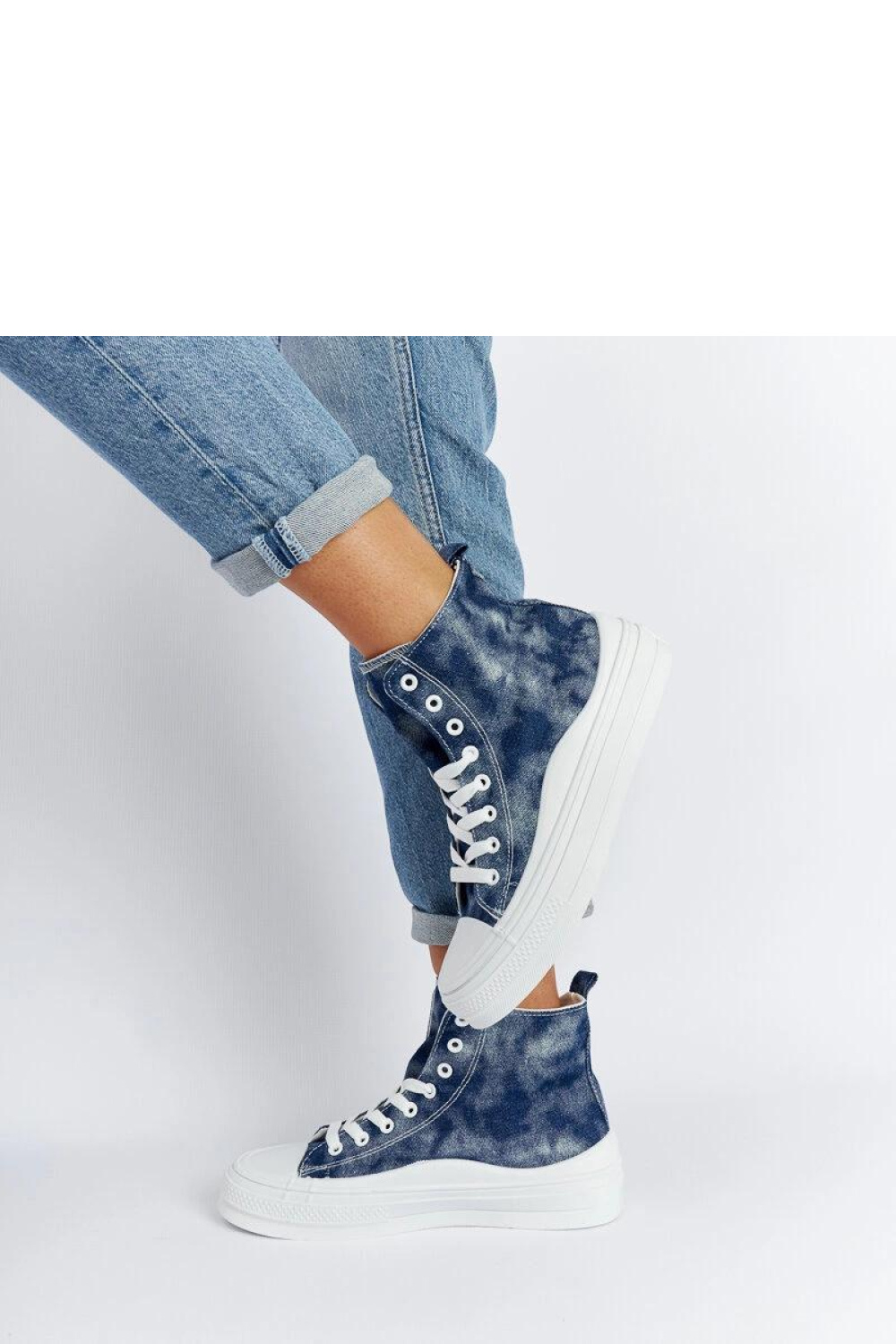 Granatowe trampki na platformie Vicente - Solea - obrazek 3