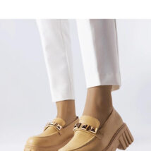 Beżowe mokasyny na platformie Frisco – Solea