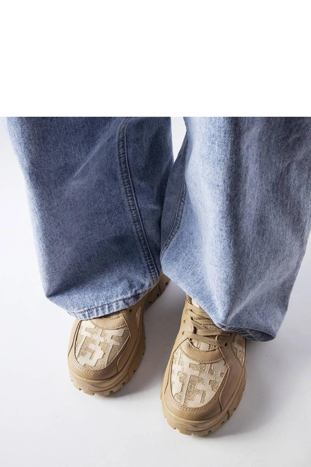 Ciemnobeżowe masywne sneakersy Brunswick - Solea - obrazek 2