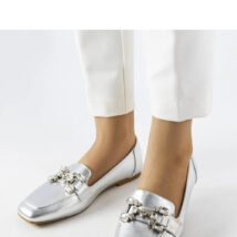 Srebrne mokasyny z cyrkoniami Marechal – Solea