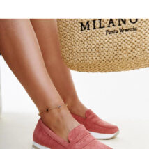 Różowe perforowane półbuty Muna – Solea