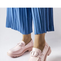 Różowe lakierowane mokasyny Scranton – Solea