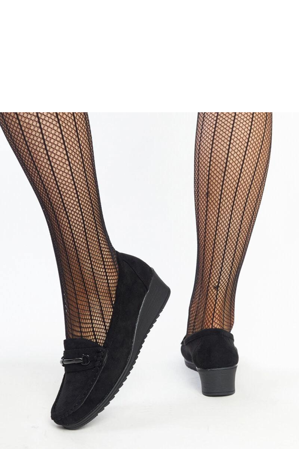 Czarne mokasyny na koturnie Amela - Solea - obrazek 4