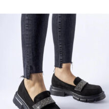 Czarne mokasyny z eko-zamszu Nicholls – Solea