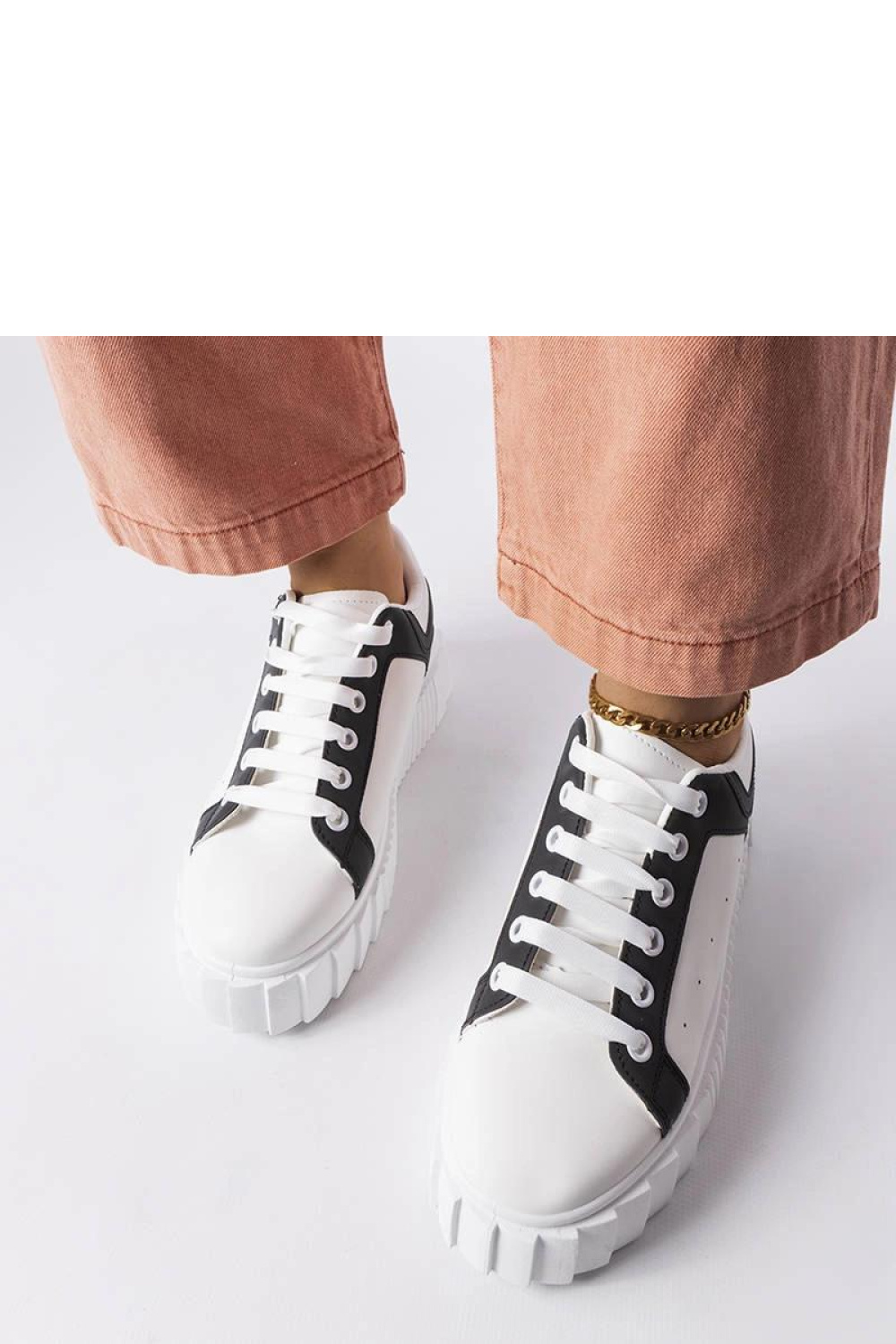 Białe sneakersy na platformie Gosselin - Solea - obrazek 3