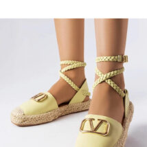 Zielone wiązane espadryle Parent – Solea