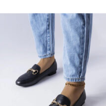 Czarne mokasyny z klamerką Philip – Solea