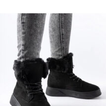 Czarne śniegowce na platformie Oliverio – Solea