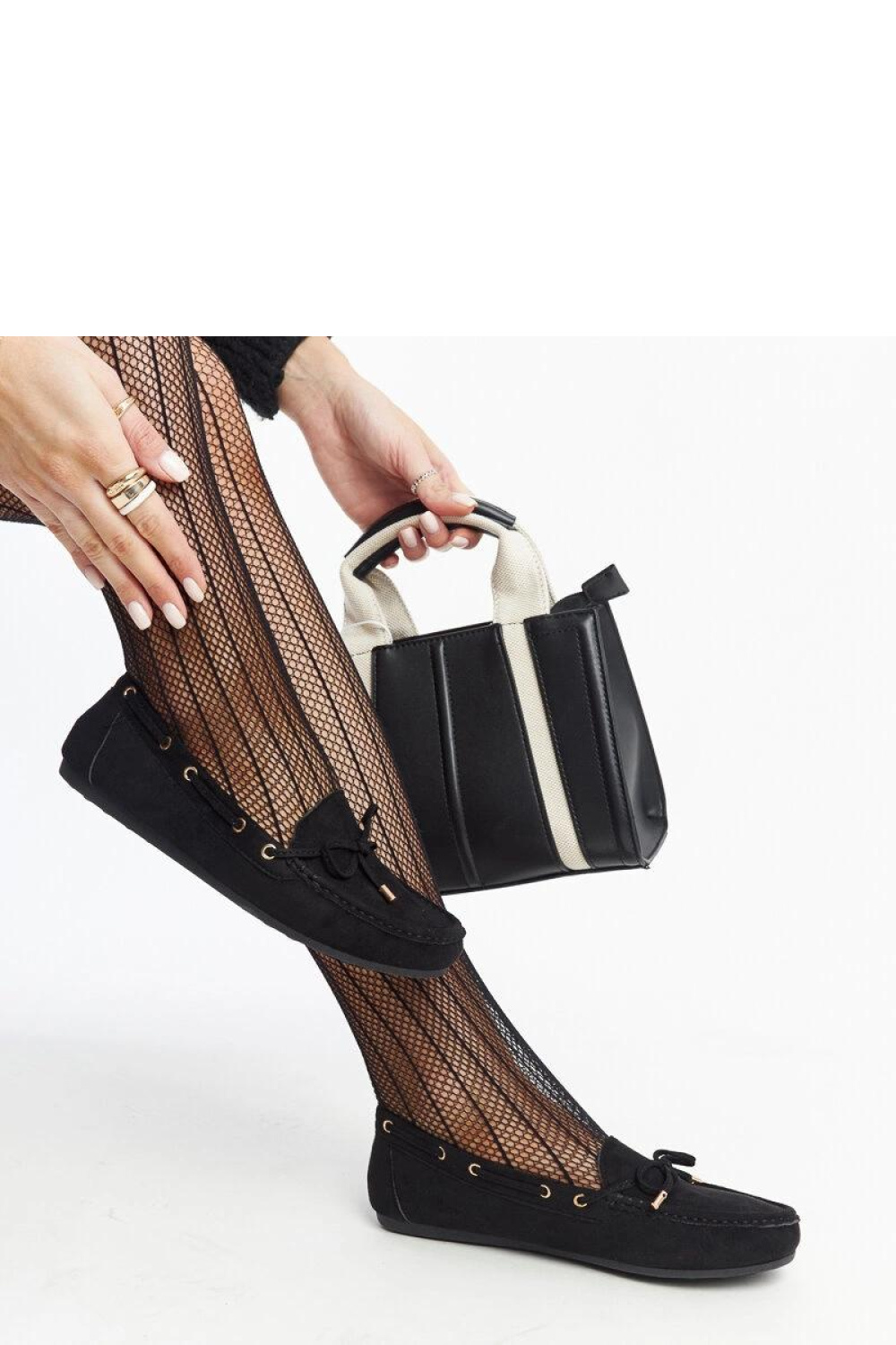 Czarne zamszowe mokasyny Aneesa - Solea - obrazek 4