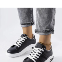 Czarne sneakersy na platformie Lanoie – Solea