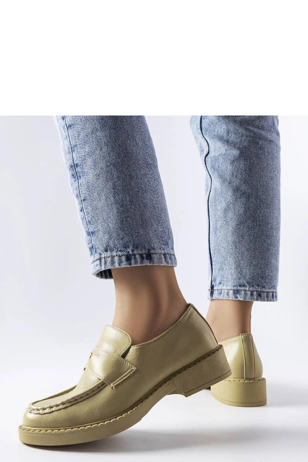 Zielone eleganckie mokasyny Élodie - Solea - obrazek 2