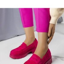 Różowe półbuty eko-zamsz Alacoque – Solea