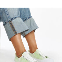 Jasnozielone materiałowe trampki Jerina – Solea