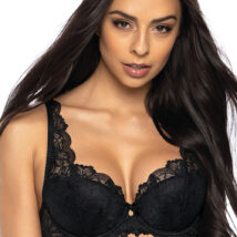 Biustonosz push up Biustonosz Usztywniany Model 0196/22 Nell Black – Mat