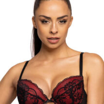 Biustonosz push up Biustonosz Push-up Model Mollie M-3755/1 Black/Red – Mat