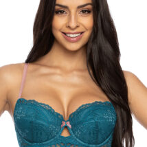 Biustonosz push up Biuetonosz Push-up Model 3525/11 Sybilla Turkus – Mat