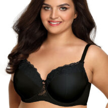 Biustonosz push up Biustonosz Usztywniany Model Fressia 1924 Black – Ava
