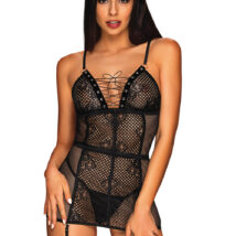 Komplet Model Basitta Chemise Black – Obsessive