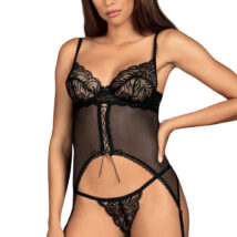 Komplet Gorset Model Contica Black – Obsessive