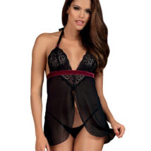 Komplet Model Rossita Babydoll Black – Obsessive