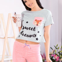 Piżama Damska Model Russet Foxy Grey/Pink – Livia Corsetti Fashion